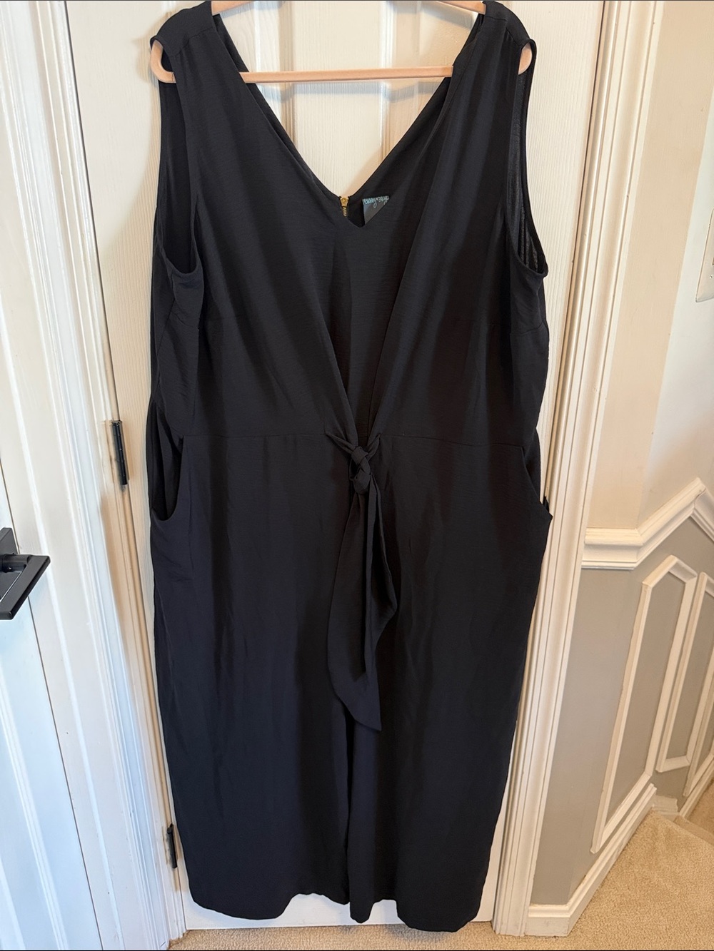 Gabby Skye Black Sleeveless Romper Sz 24W